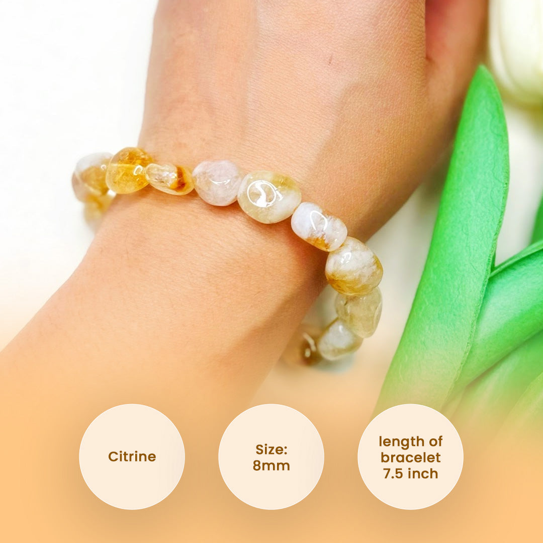 Diivine Citrine Bracelet for Wealth, Confidence & Positive Energy