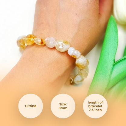 Diivine Citrine Bracelet for Wealth, Confidence & Positive Energy