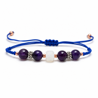 Diivine Crystal Rakhi - Moonstone with Amethyst