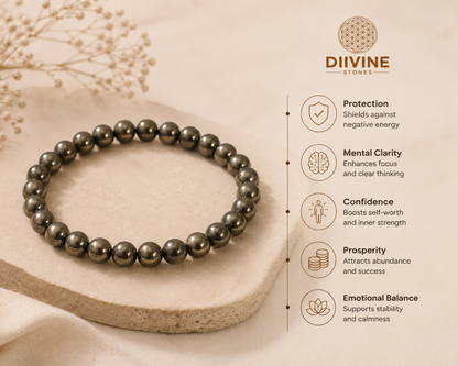 Diivine Pyrite Bracelet - Stone of Prosperity & Protection