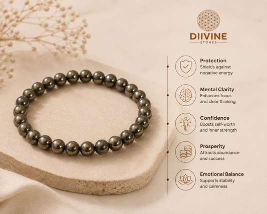 Diivine Pyrite Bracelet - Stone of Prosperity & Protection