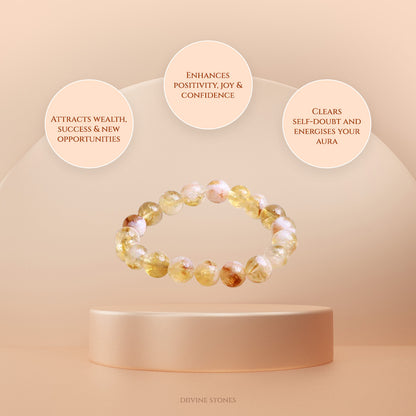 Diivine Citrine Bracelet for Wealth, Confidence & Positive Energy