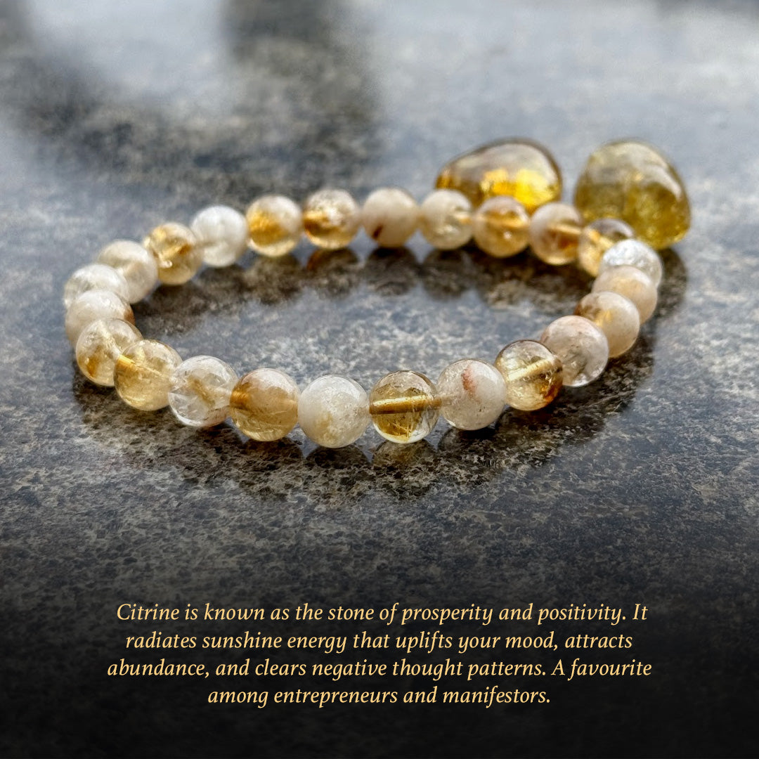 Diivine Citrine Bracelet for Wealth, Confidence & Positive Energy