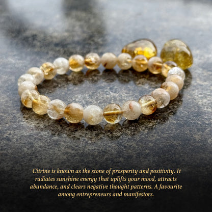 Diivine Citrine Bracelet for Wealth, Confidence & Positive Energy
